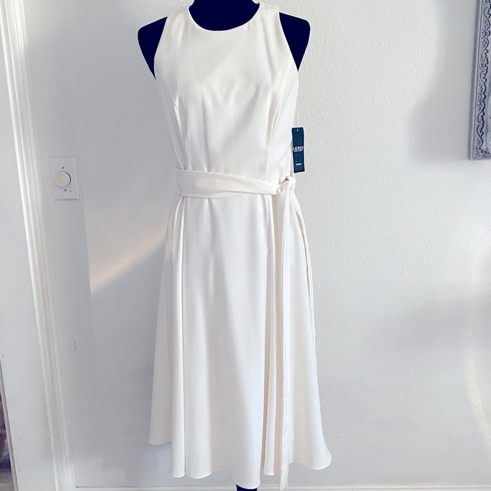 White midi dress